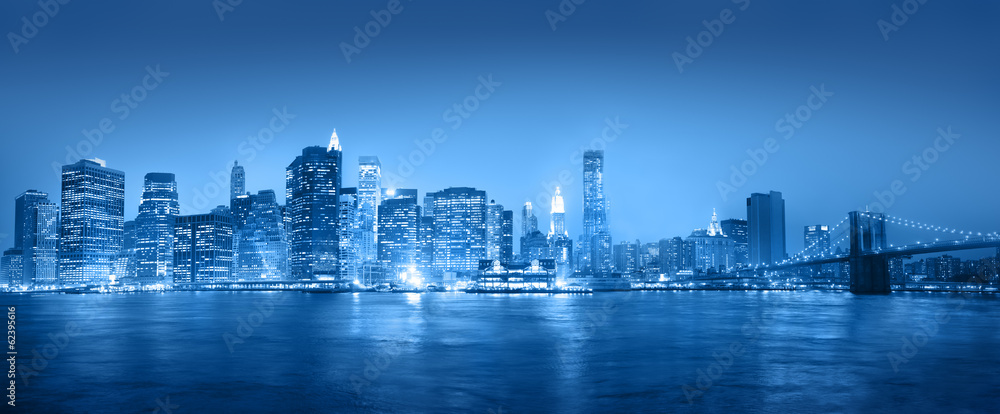 Fototapeta premium Light Blue Panaroma of New York City