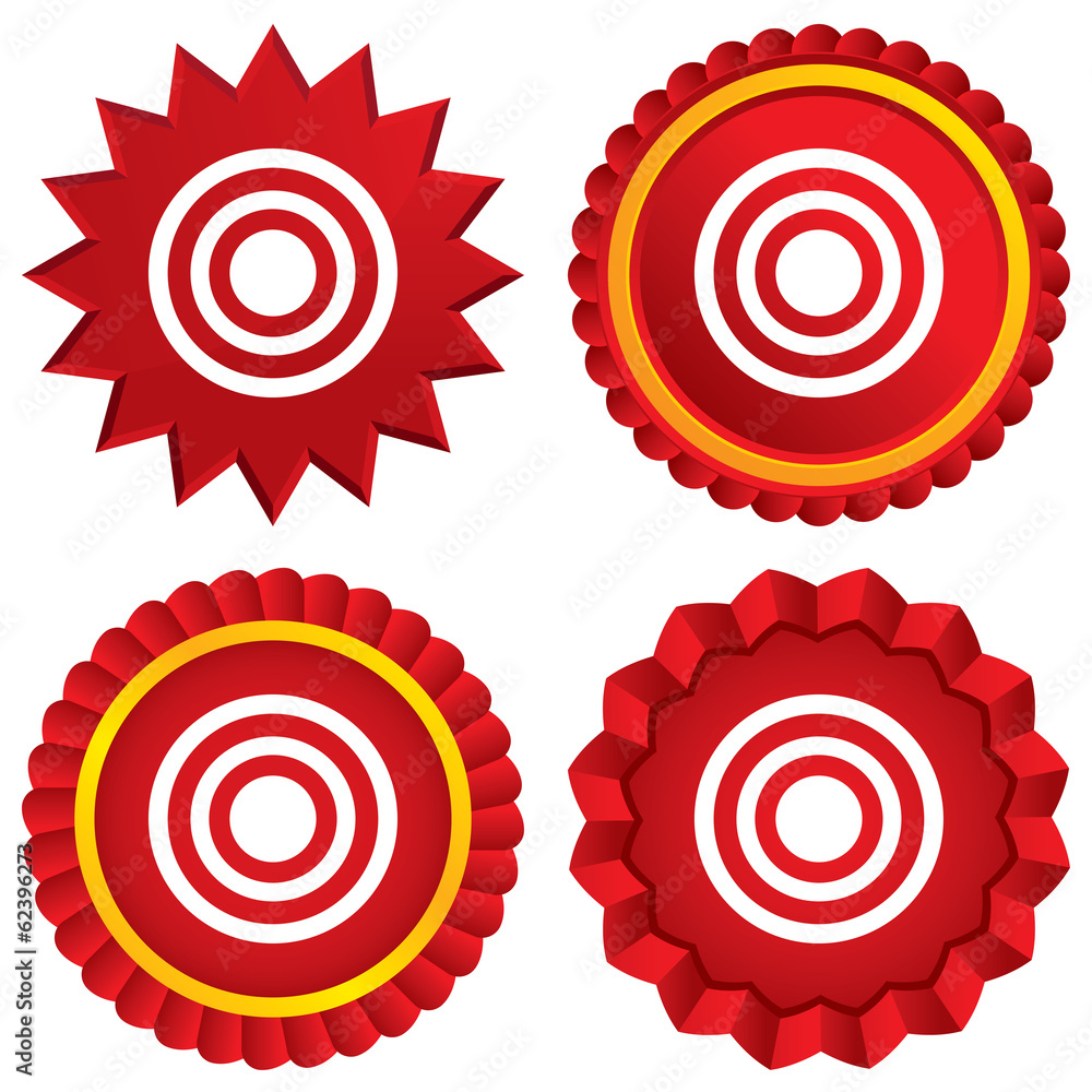 Target aim sign icon. Darts board symbol. Target aim sign icon. Darts board symbol.