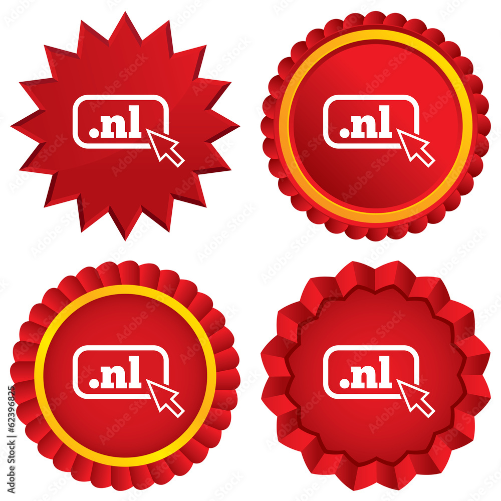 Domain NL sign icon. Top-level internet domain Domain NL sign icon. Top-level internet domain