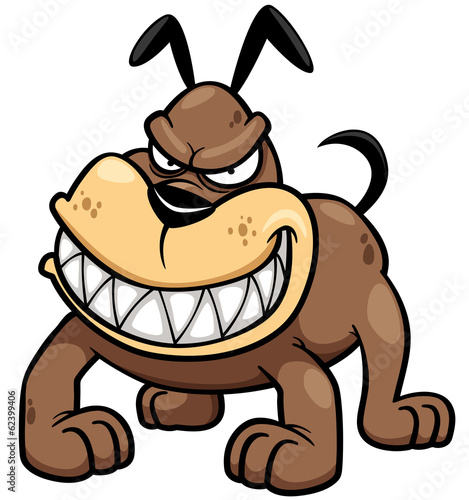 Vector illustration of Angry Dog