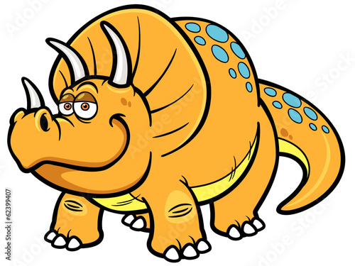 Vector illustration of Cartoon dinosaur