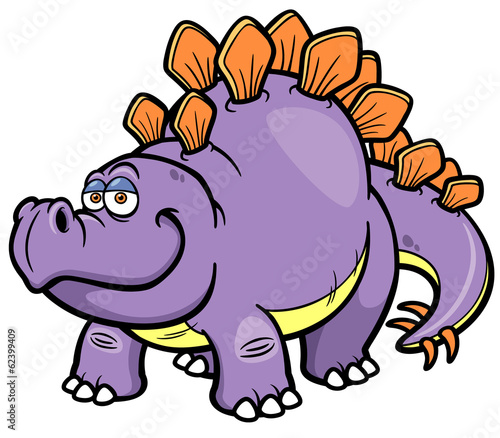 Vector illustration of Cartoon dinosaur