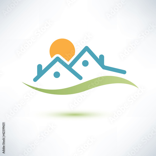 house symbol, cottage vector icon