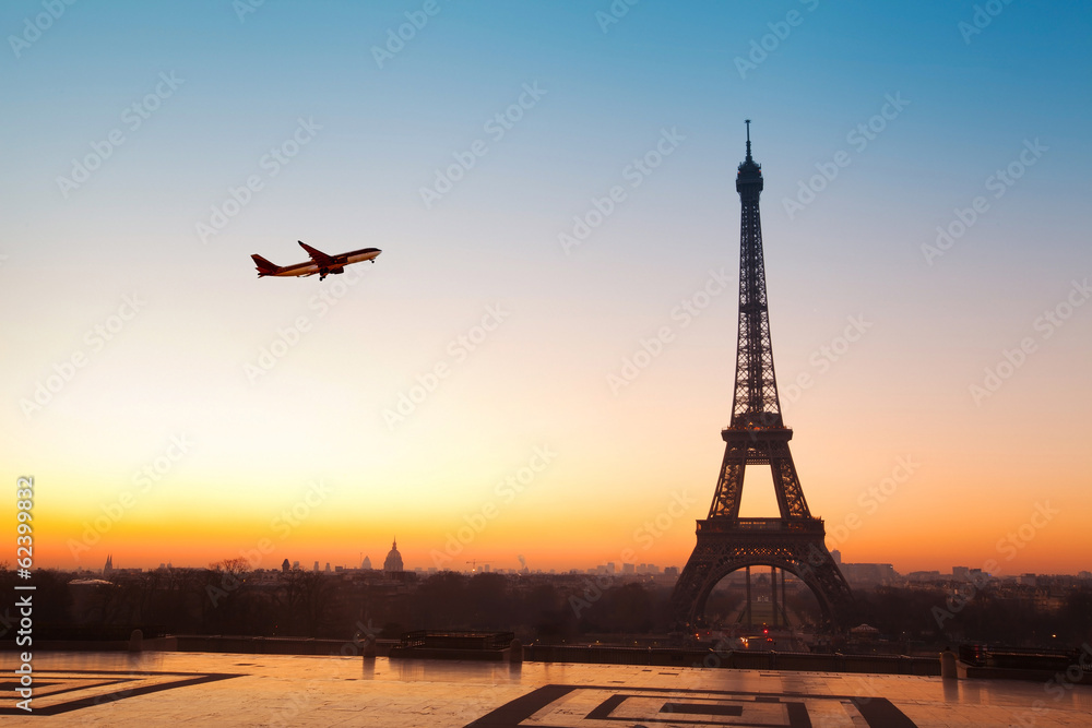 Naklejka premium podróż do Paryża