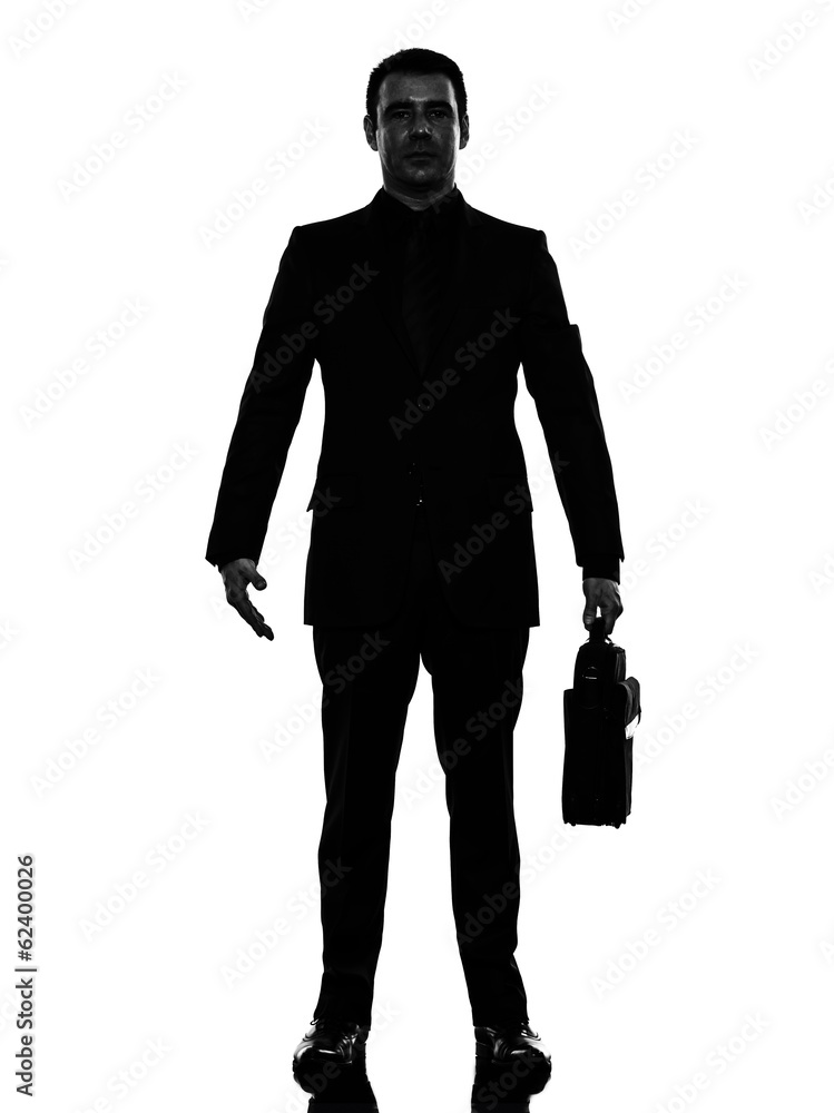 business man standing silhouette business man standing silhouette