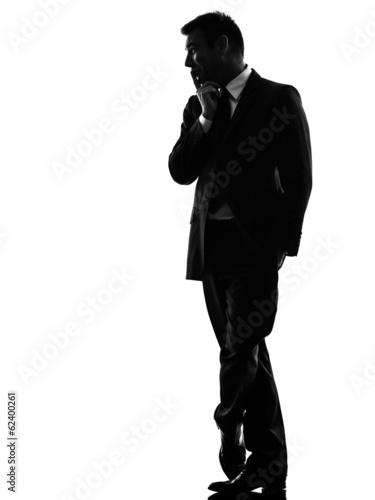 effeminate snobbish business man silhouette