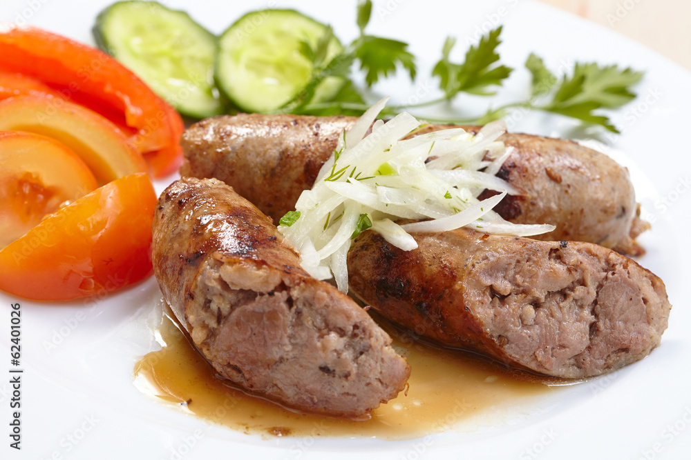 sausage with vegetables