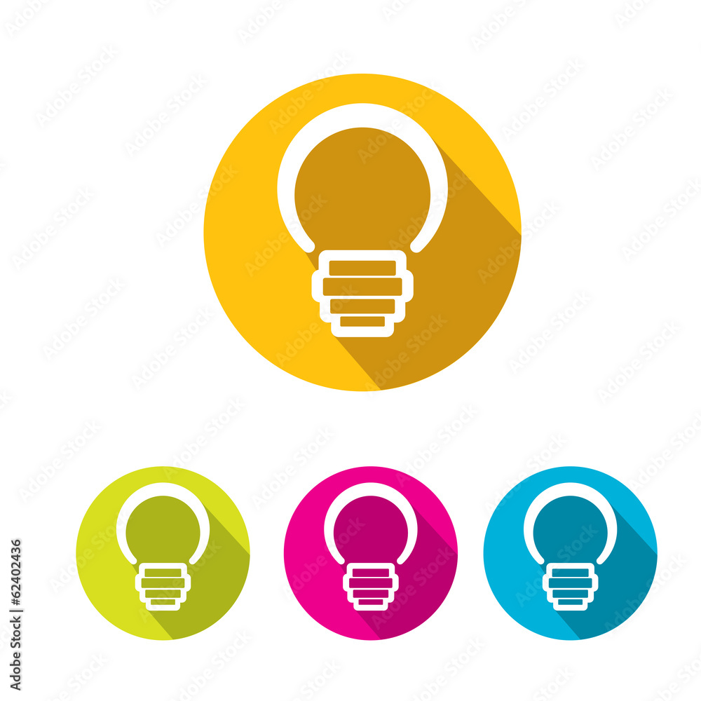 vector flat Light bulb idea icon collection vector flat Light bulb idea icon collection