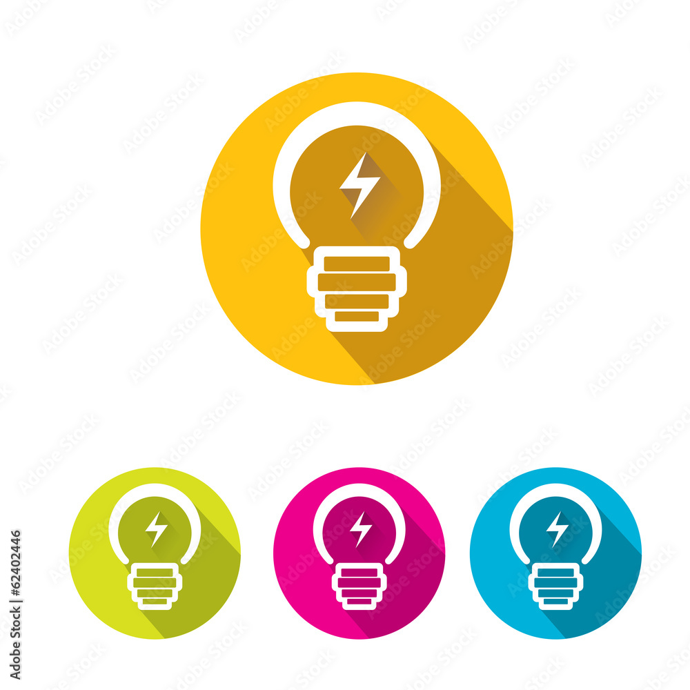 vector flat Light bulb idea icon collection vector flat Light bulb idea icon collection