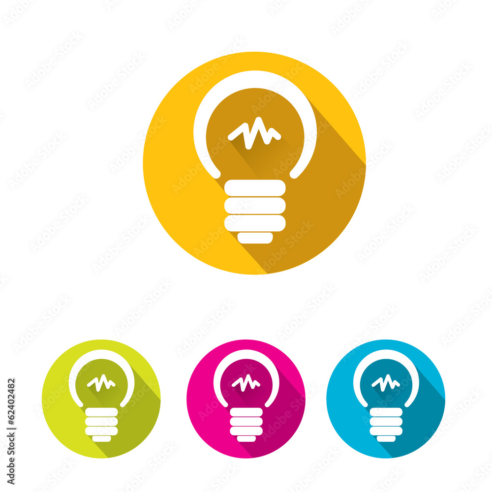 vector flat Light bulb idea icon collection vector flat Light bulb idea icon collection