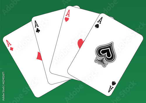 Four Aces. Original ace of Spades