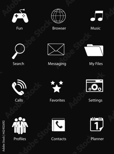 Set of Flat Icons Vector Illustration