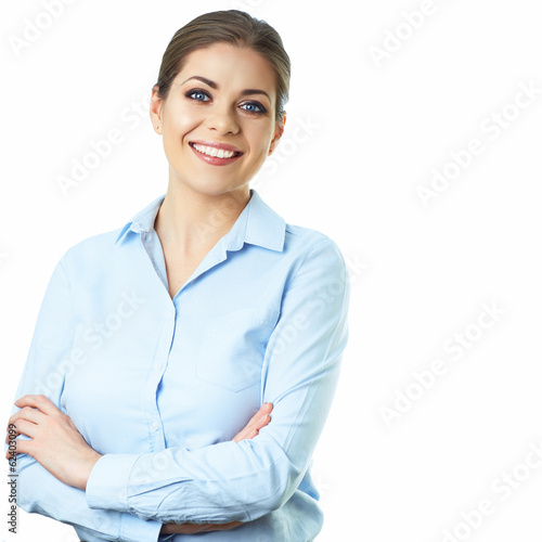 Isolated business woman portrait. Office worker