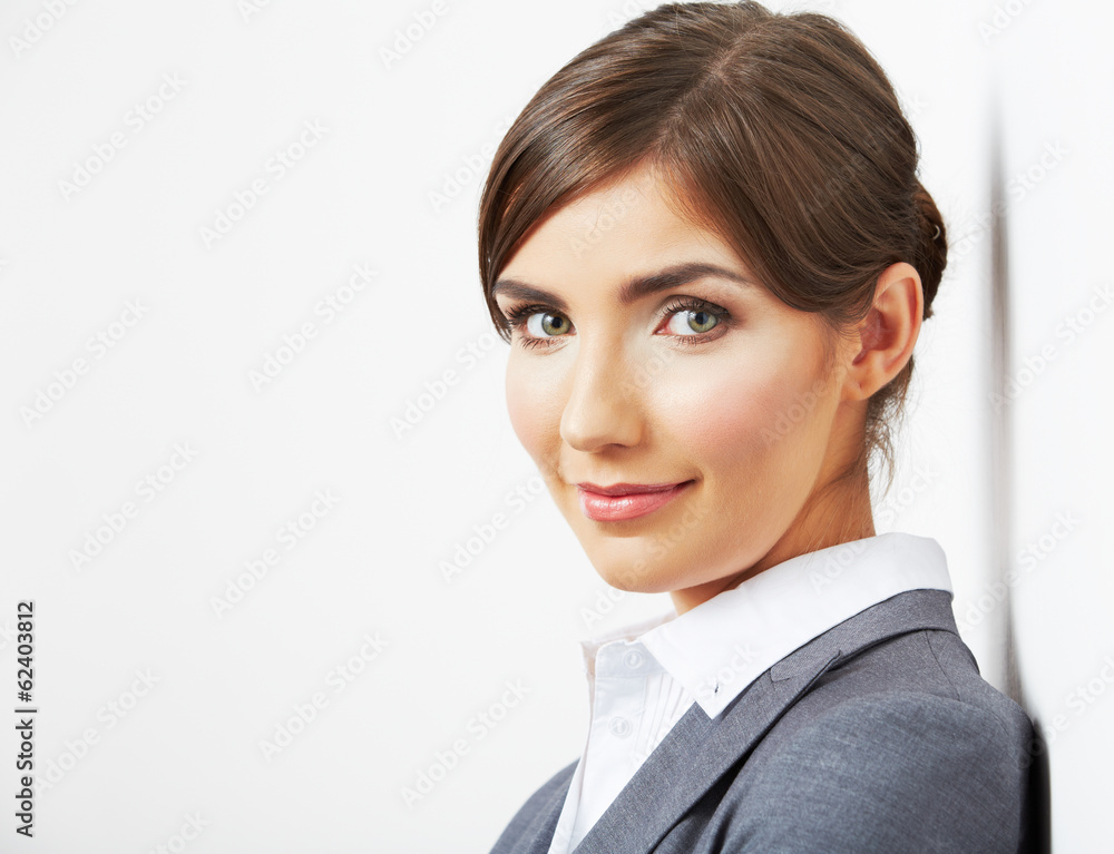 Close up face portrait of beautiful business woman. Close up face portrait of beautiful business woman.