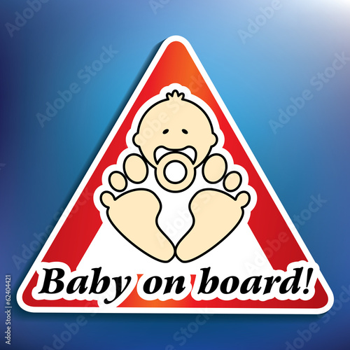Baby on board sticker