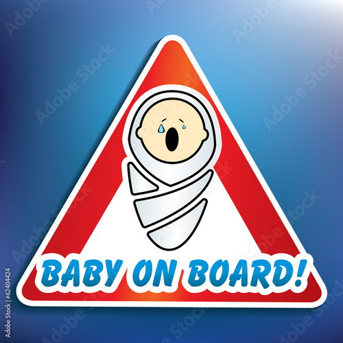 Baby on board sticker