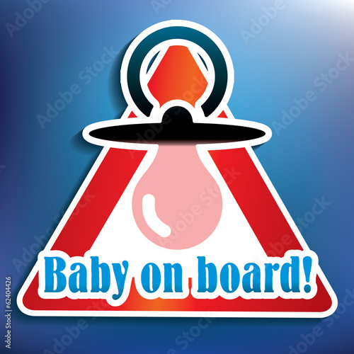 Baby on board sticker