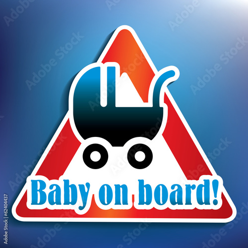 Baby on board sticker