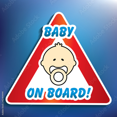 Baby on board sticker