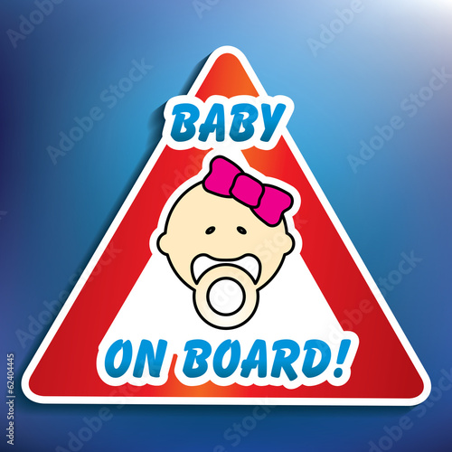 Baby on board sticker
