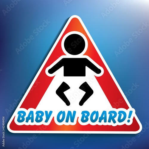Baby on board sticker