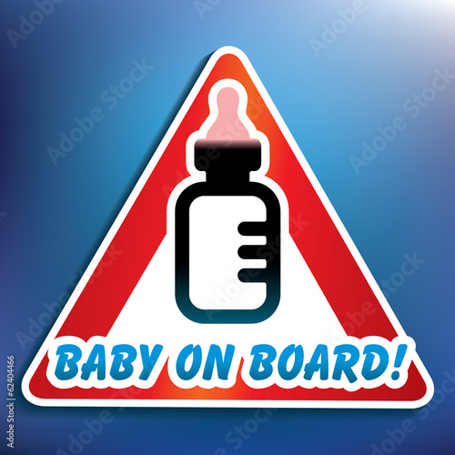 Baby on board sticker