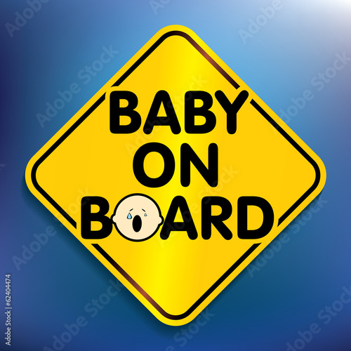 Baby on board sticker