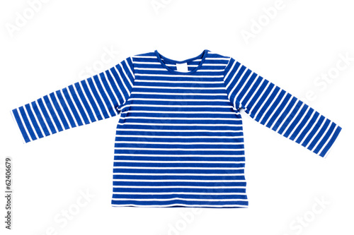 Kids striped shirt isolated on white
