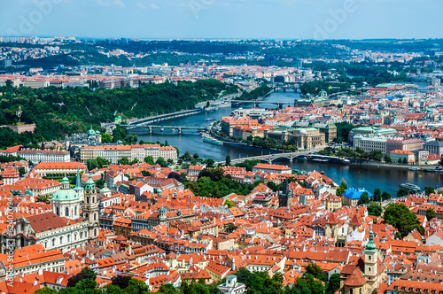 Aerial view of Prague