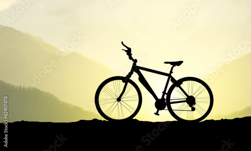 Silhouette of a bike. Sport concept