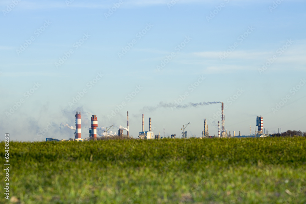 Plant of the chemical industry and nature green field