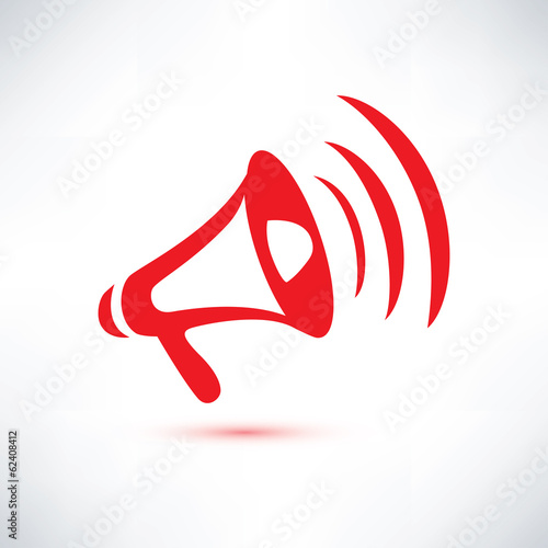 megaphone, loudspeaker isolated symbol