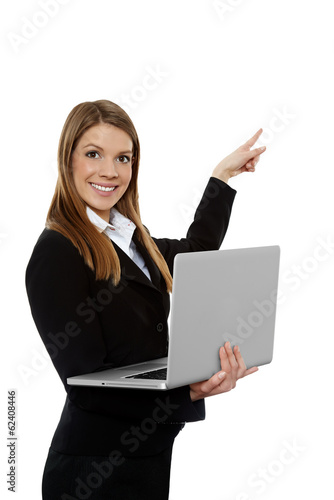 Geschäftsfrau mit Laptop Präsentation 2