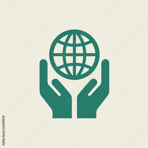 Ecology Icon. Flat Design. Vector EPS 10.