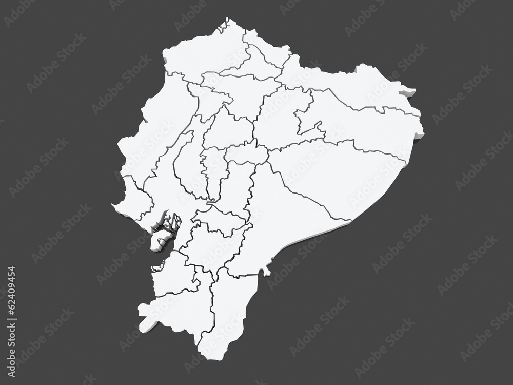 Map of Ecuador.
