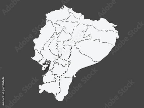 Map of Ecuador.