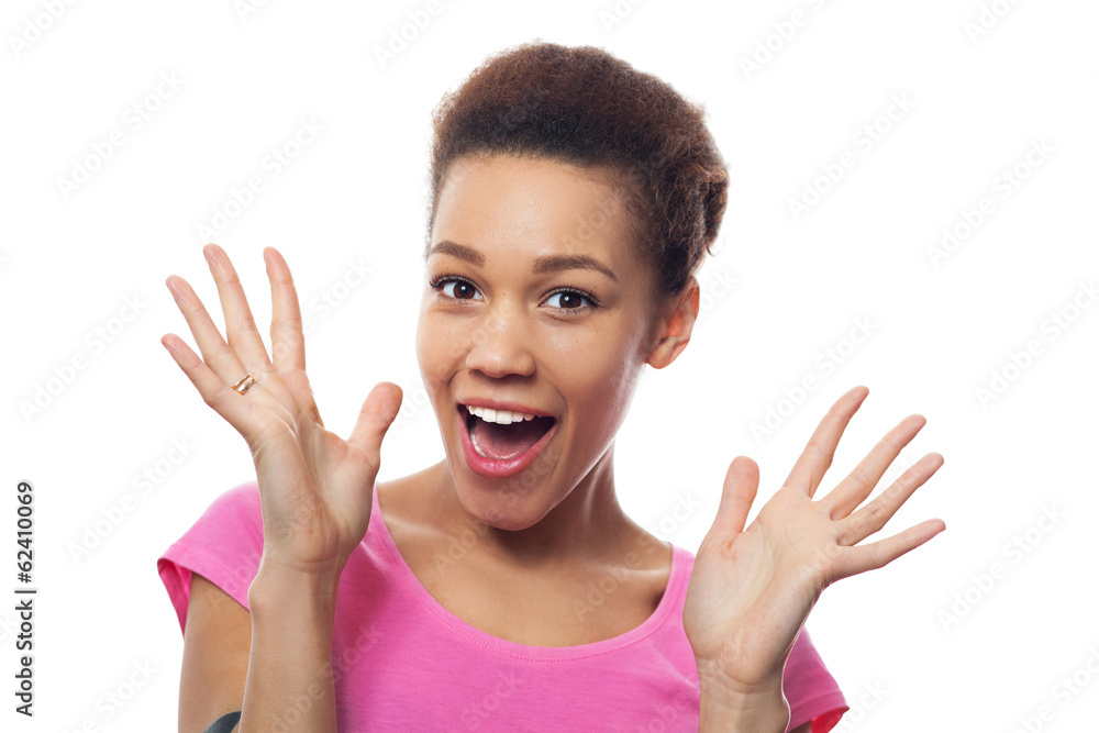 Surprised young woman Surprised young woman