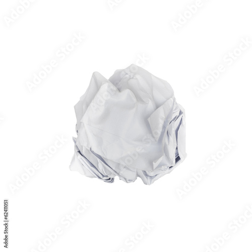 paper ball on isolate white background