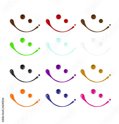 Mix set color of smiley face
