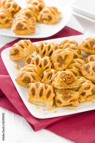 Chorizo Lattice Rolls - Chorizo and red pepper wrapped in pastry