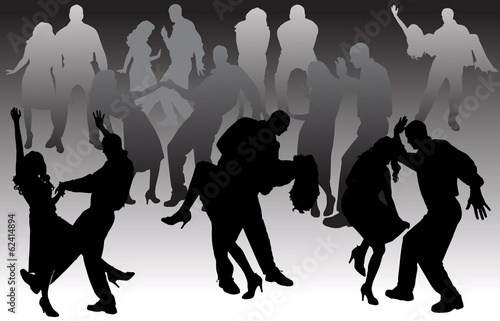 Vector silhouette of people.