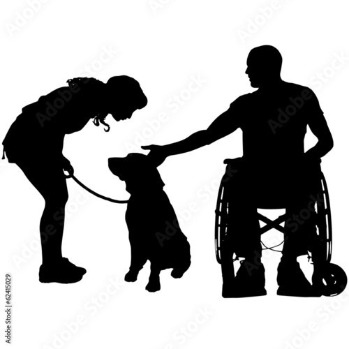 Vector silhouette of a family.