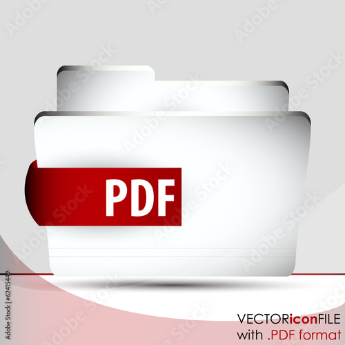 Vector icon file with pdf