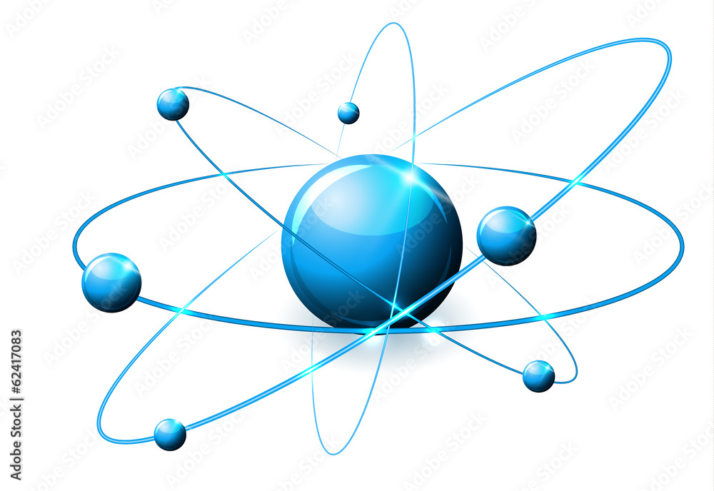 Molecule abstract illustration, beautiful bright blue colors Molecule abstract illustration, beautiful bright blue colors