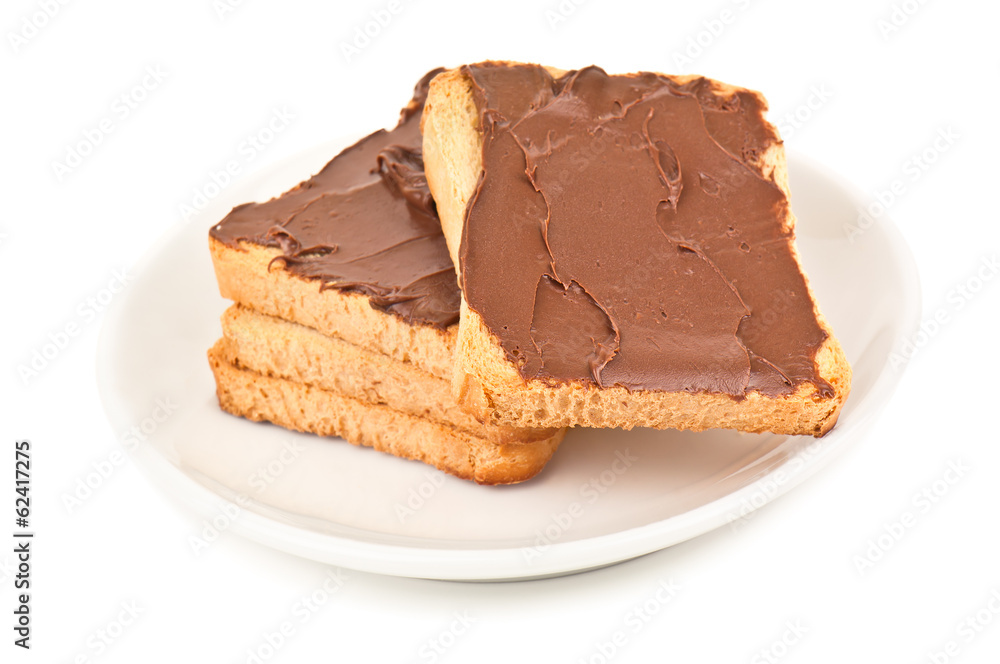 toasts with nut cream toasts with nut cream