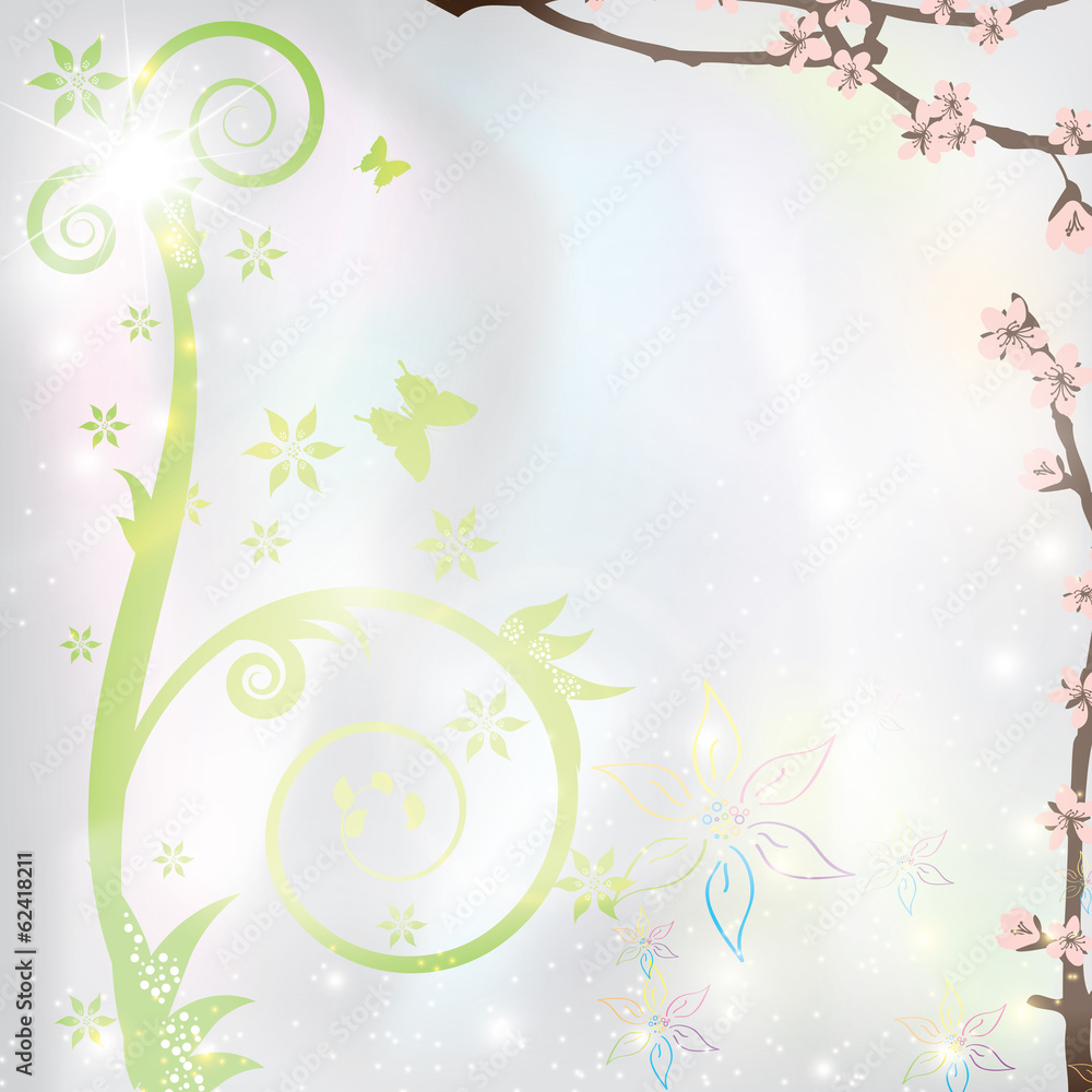 Abstract spring floral background