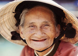 Old and beautiful smiling senior woman.