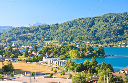Obraz na płótnie Resort Portschach am Worthersee and Lake Worthersee. Austria w salonie