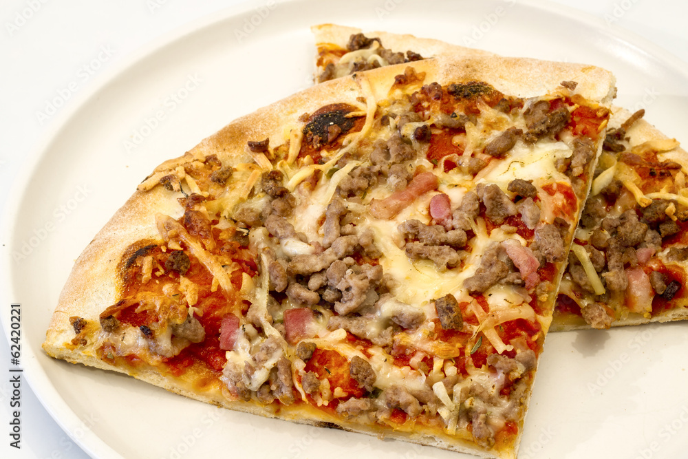 Pizzawith seafood. italian kitchen. Studio