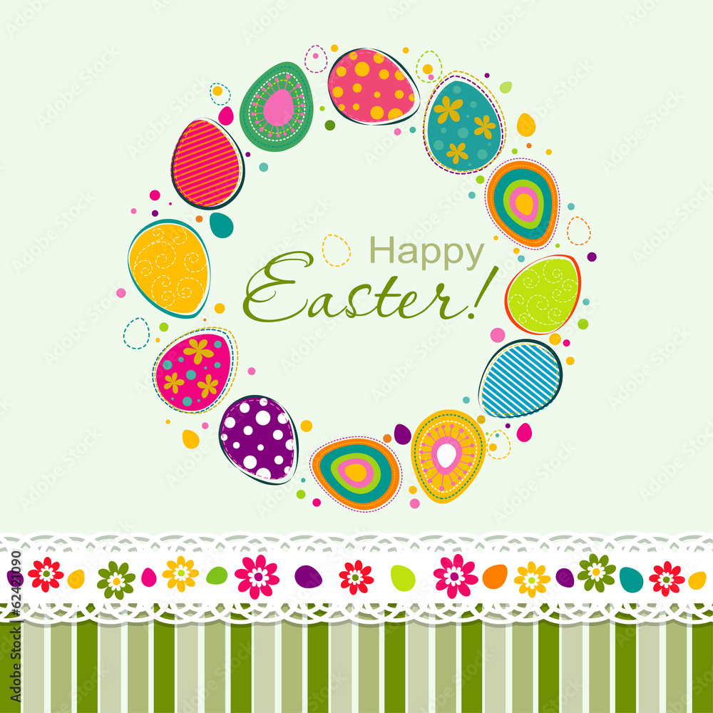 Template Easter greeting card, vector Template Easter greeting card, vector